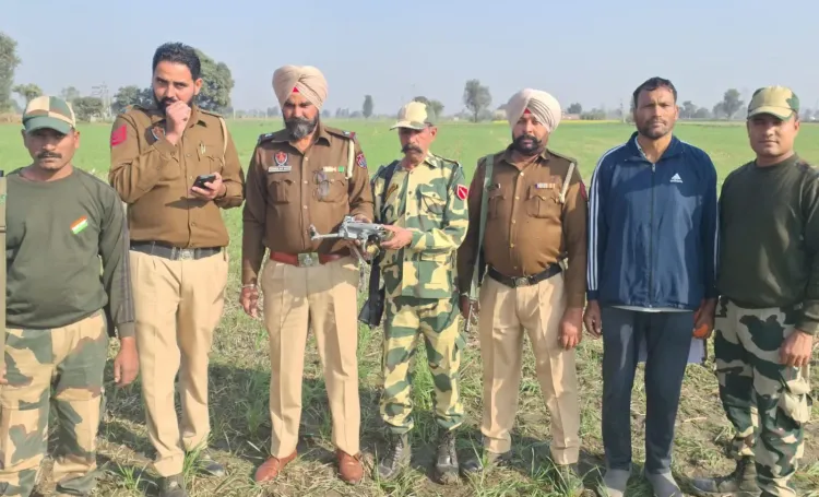 BSF Intercepts Four Drones and Over 1 Kg of Heroin Along Punjab Border