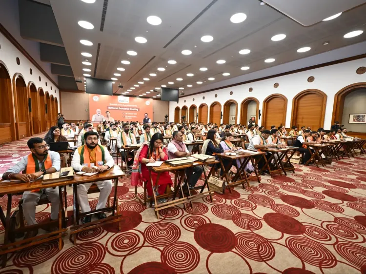 BJYM national executive resolution 2025: Viksit Bharat by 2047, youth warned against 'anarchy'