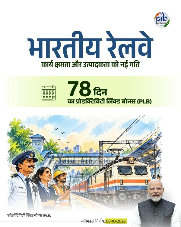Cabinet Clears ₹2,009 Cr PLB for 11 Lakh Railway Staff