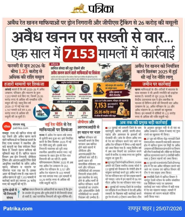 Chhattisgarh CMO: 7,153 Illegal Mining Cases in One Year