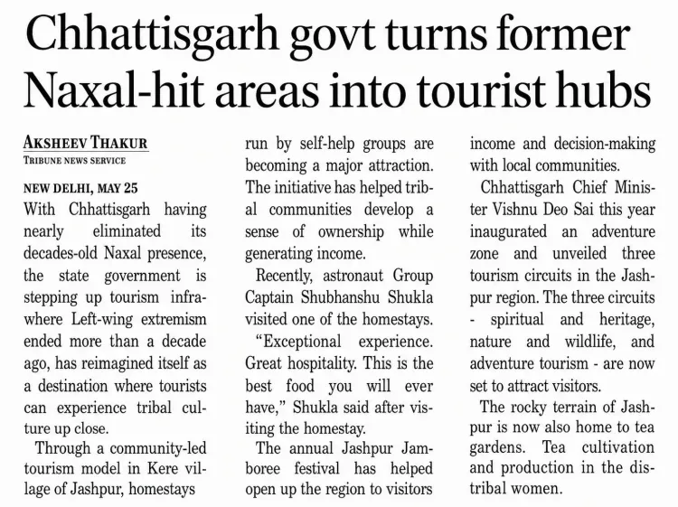 Chhattisgarh CMO: Tourism Bridges Development, Cultural Pride