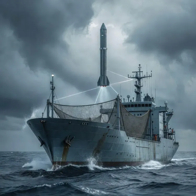 China nets Long March-10B booster at sea in global first