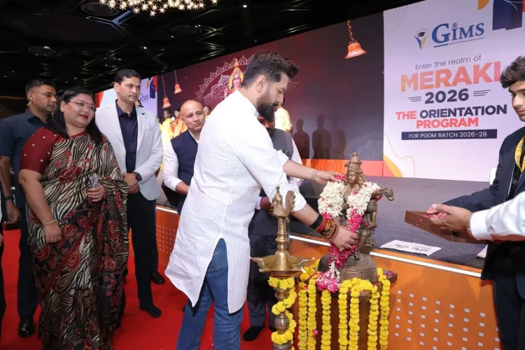Chirag Paswan addresses GNIOT PGDM orientation in Greater Noida