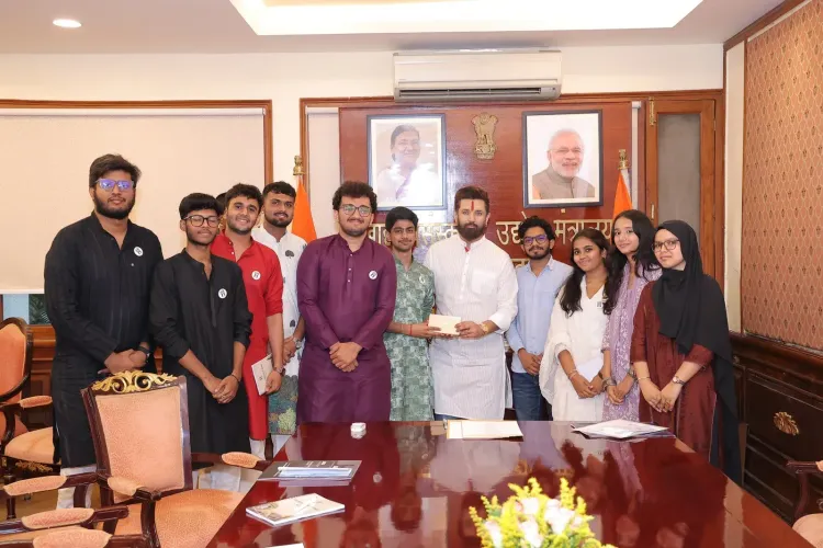 Chirag Paswan meets IIMUN Leadership Tour students in Delhi