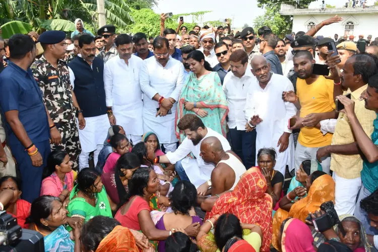 Chirag Paswan visits Raghopur boat accident victims' families