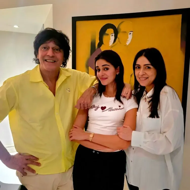 Could Chunky Panday, Ananya, and Kartik Aaryan be the perfect family to celebrate a film release?