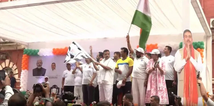 Kolkata Yoga Day 2026: CM Adhikari flags off 3-day event with marathon