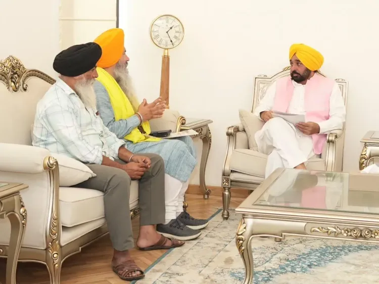 CM Bhagwant Mann Meets Dharma Yudh Morcha Leader, Promises SIT Probe