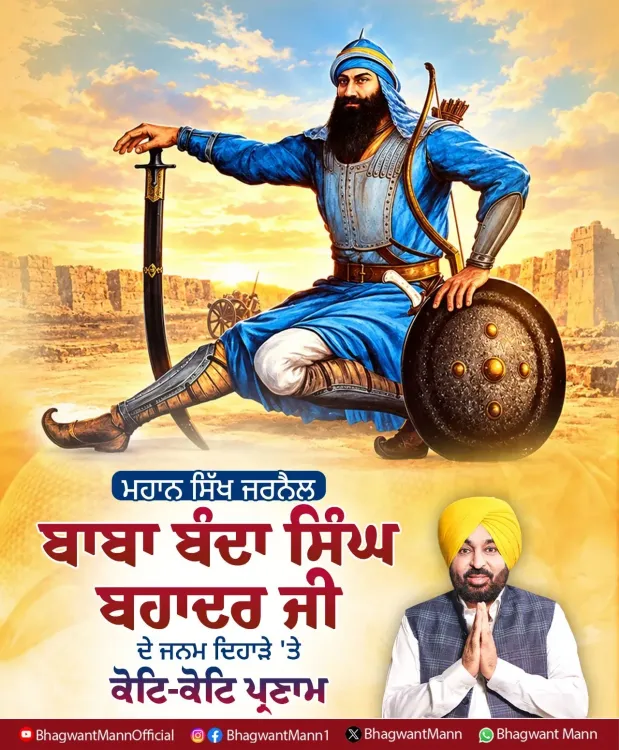 CM Bhagwant Mann pays tribute to Banda Singh Bahadur on birth anniversary