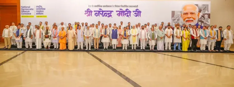 CM Bhajan Lal attends NDA conclave, hails Modi's record PM tenure