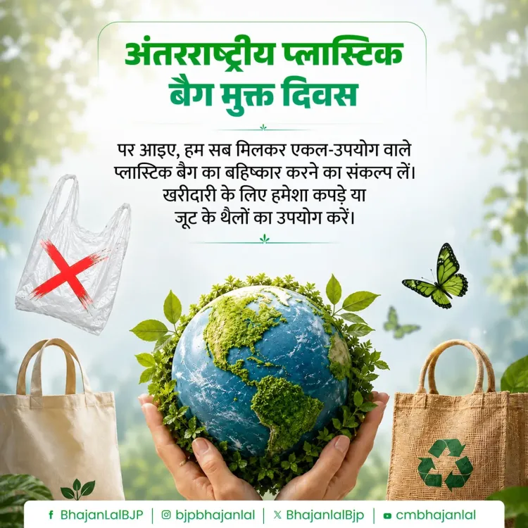 CM Bhajan Lal Calls for Plastic Bag Boycott on July 3