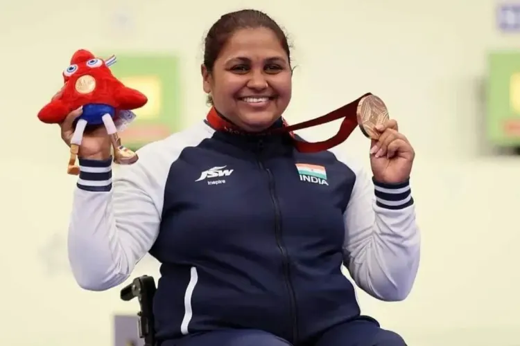 CM Bhajan Lal congratulates Mona Agarwal on WSPS World Cup bronze