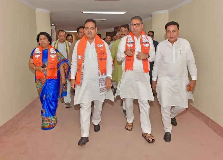 CM Bhajan Lal Felicitates BJP's Rajya Sabha Picks for Rajasthan