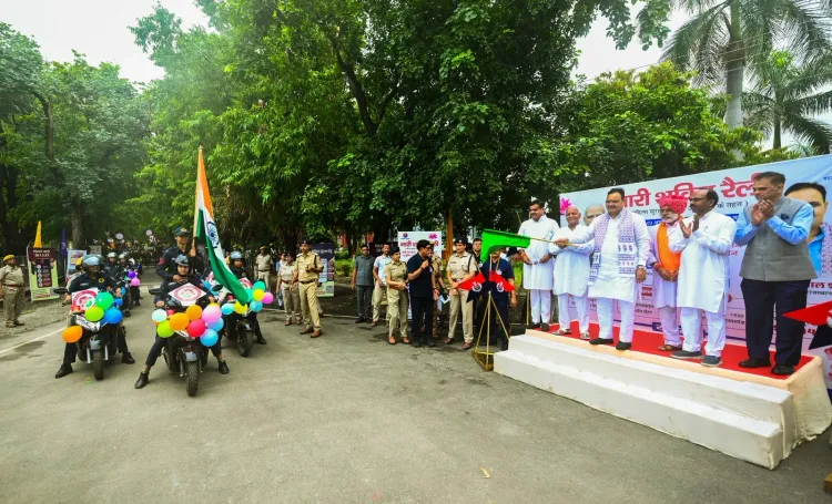 CM Bhajan Lal flags off Nari Shakti Rally in Udaipur
