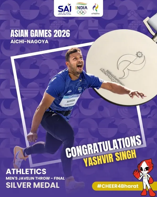 CM Bhajan Lal Hails India's Javelin Double Podium at Asian Games 2026