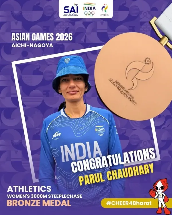 CM Bhajan Lal Hails Parul Chaudhary's Asian Games Bronze