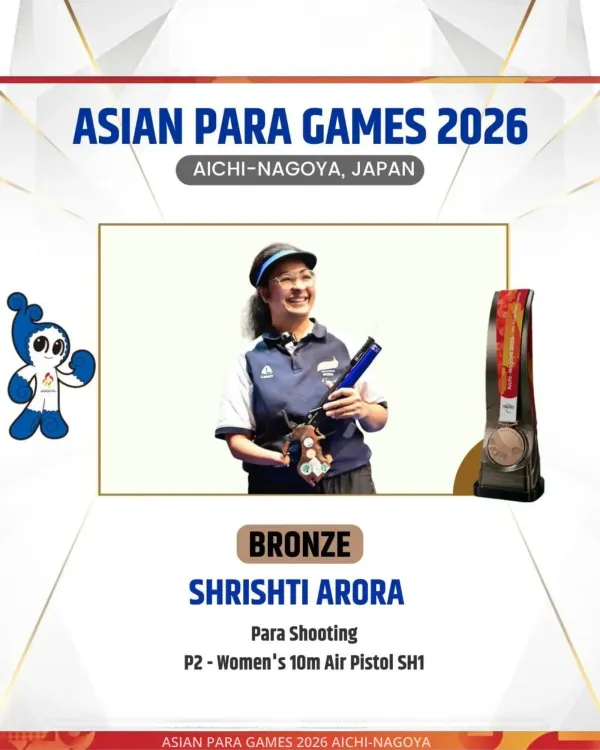 CM Bhajan Lal Hails Srishti Arora's Asian Para Games Bronze