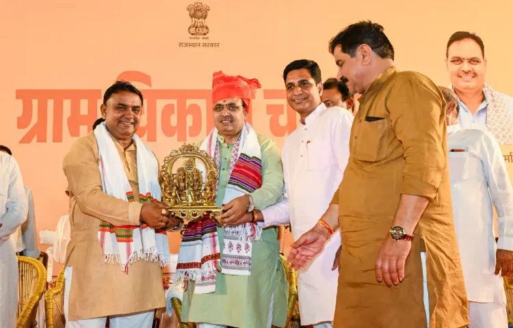 CM Bhajan Lal holds Gram Vikas Chaupal in Lamba village