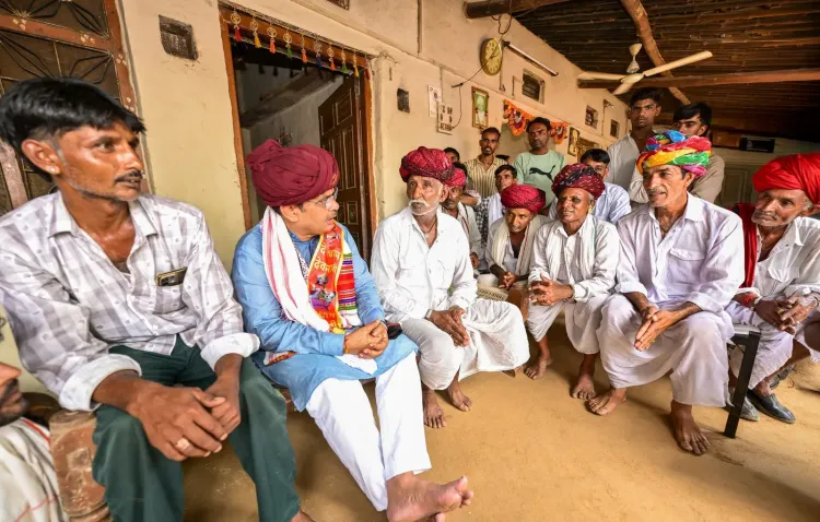 CM Bhajan Lal Holds Village Chai Pe Charcha in Devmali