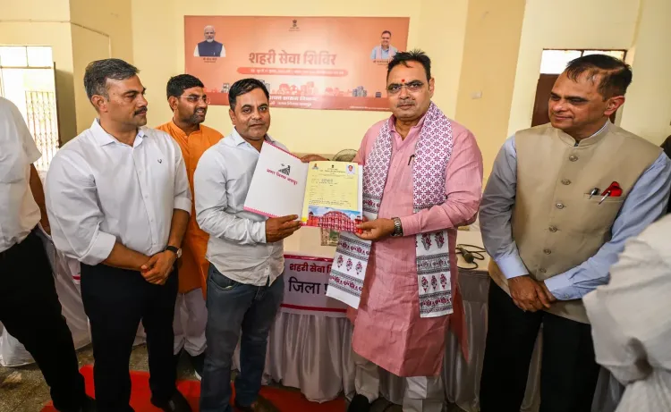 CM Bhajan Lal inspects urban service camp in Sanganer
