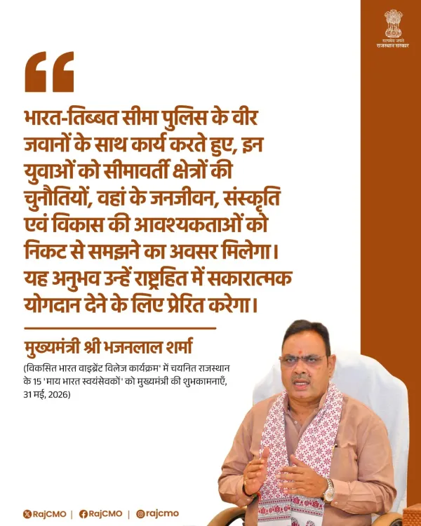 CM Bhajan Lal launches Rajasthan youth ITBP border programme