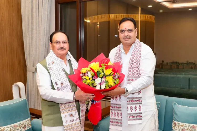 CM Bhajan Lal meets JP Nadda on Rajasthan health, fertilizers