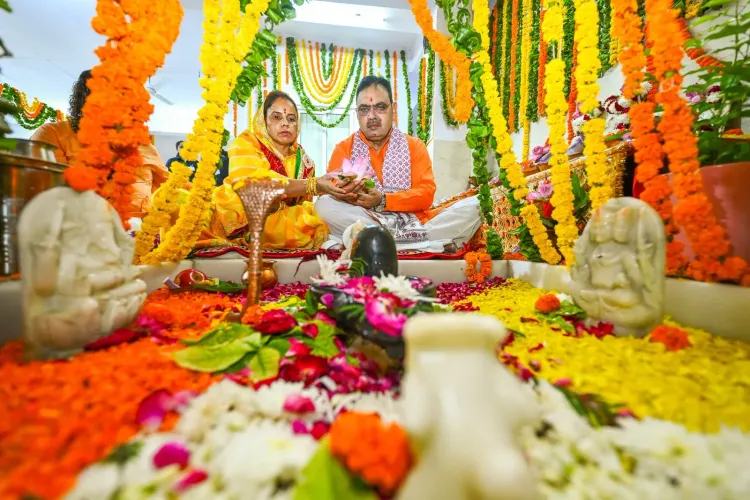 CM Bhajan Lal Offers Prayers at Shiva Temple on First Shravan Monday