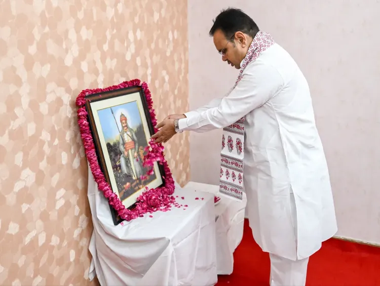 CM Bhajan Lal Pays Floral Tribute to Maharana Pratap
