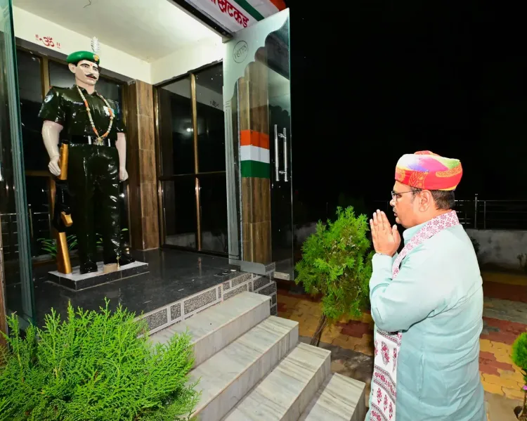 CM Bhajan Lal Pays Tribute to 1965 War Martyr in Nagaur