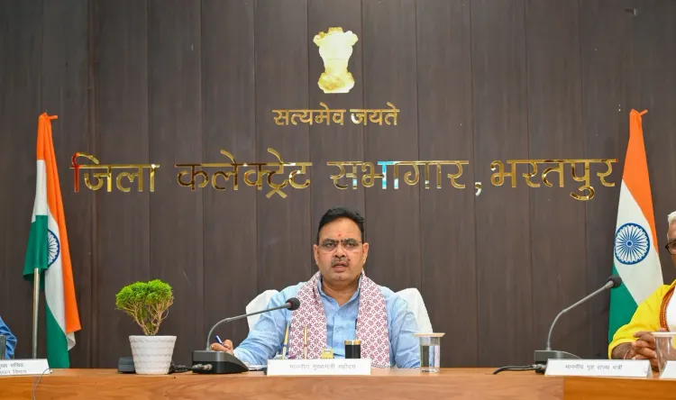 CM Bhajan Lal Reviews Development Works in Bharatpur