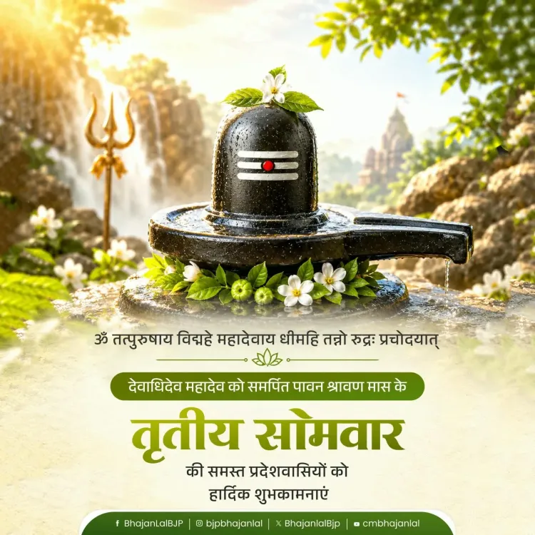 CM Bhajan Lal Sharma greets Rajasthan on third Shravan Somvar