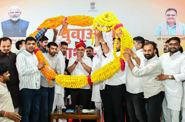 CM Bhajan Lal Sharma Holds Youth Dialogue at CM Residence