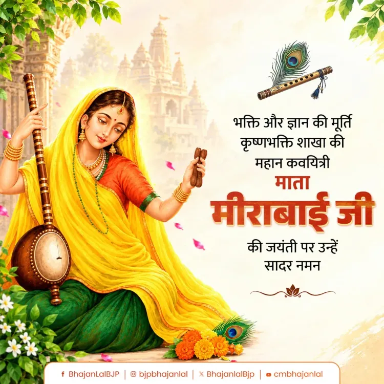 CM Bhajan Lal Sharma pays tribute to Mirabai on her Jayanti