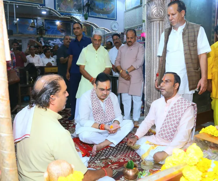 CM Bhajan Lal Sharma Prays at Jaipur's Khole Hanuman Temple