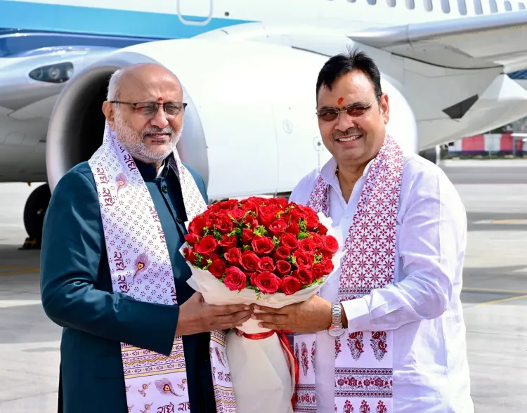 CM Bhajan Lal Sharma Welcomes VP Radhakrishnan to Rajasthan