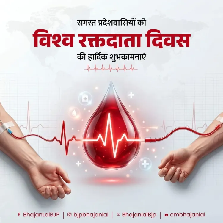 CM Bhajan Lal Urges Rajasthan to Pledge Blood Donation