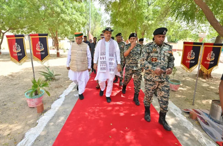 CM Bhajan Lal Visits BSF Outpost in Anupgarh on Independence Day Eve