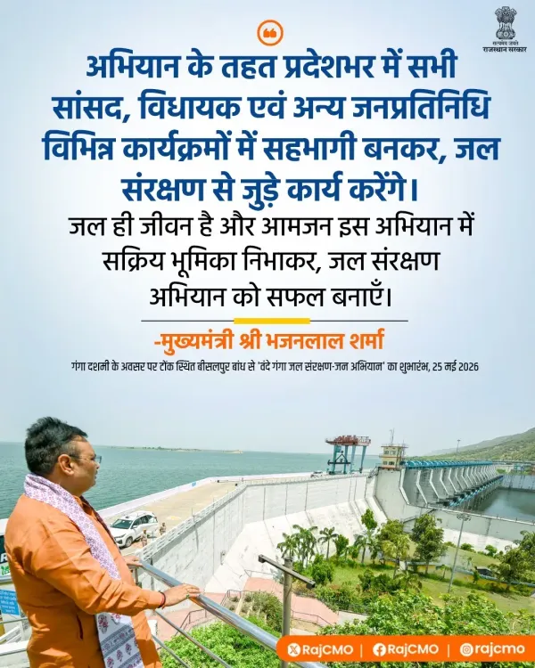 CM Bhajanlal Calls on Rajasthan's Public to Lead Water Conservation Drive