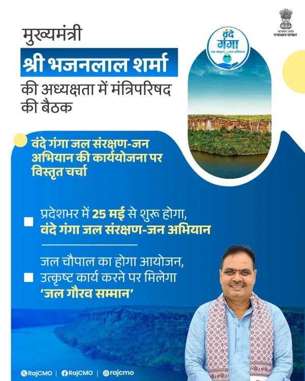 CM Bhajanlal Chairs Cabinet Meet on Vande Ganga Water Drive