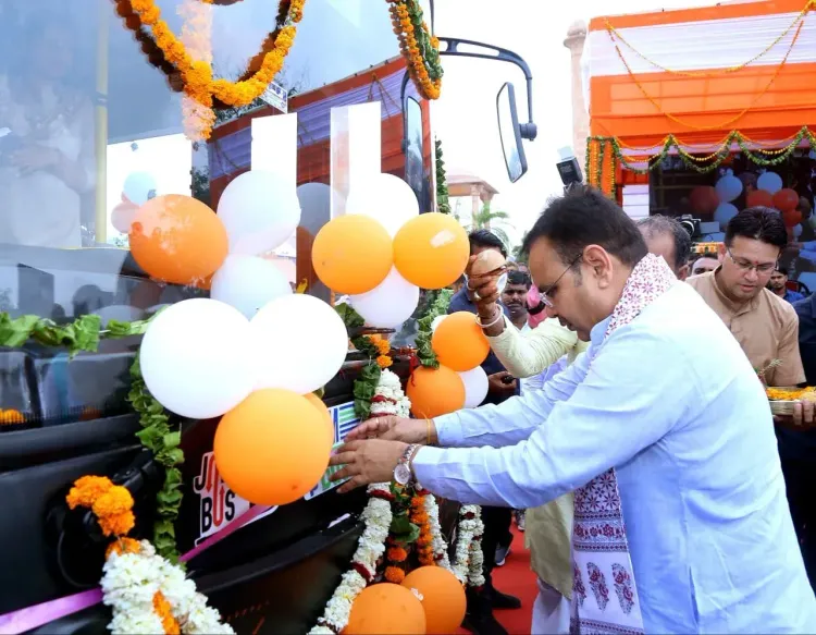 CM Bhajanlal flags off 47 e-buses in Jaipur, Bhilwara