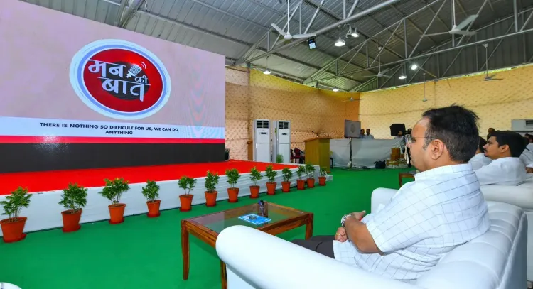CM Bhajanlal Joins Youth to Listen to Modi's Mann Ki Baat 134