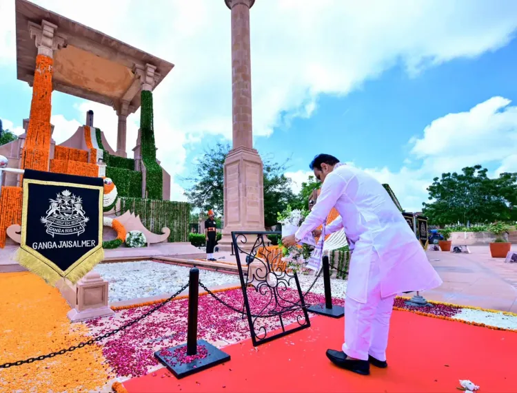 CM Bhajanlal pays tribute at Jaipur's Amar Jawan Jyoti on Kargil Vijay Diwas