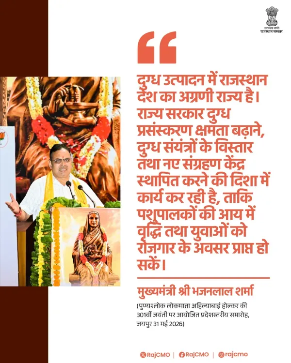 CM Bhajanlal Pushes Rajasthan Dairy Expansion for Farmers