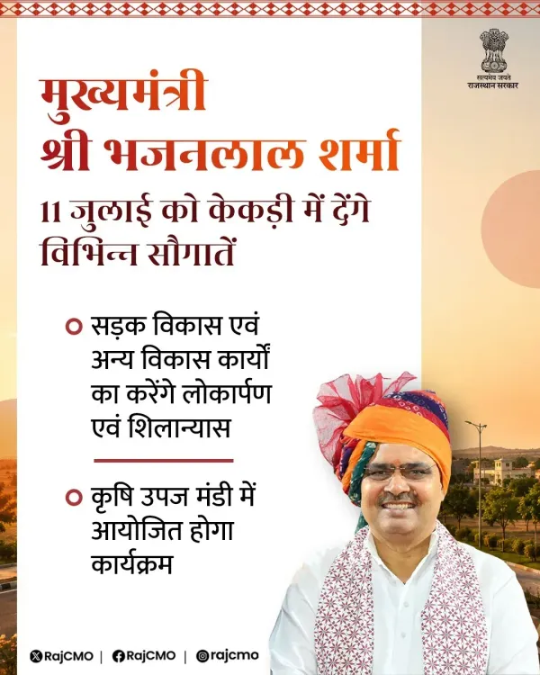 CM Bhajanlal Sharma to inaugurate road, dev works in Kekri