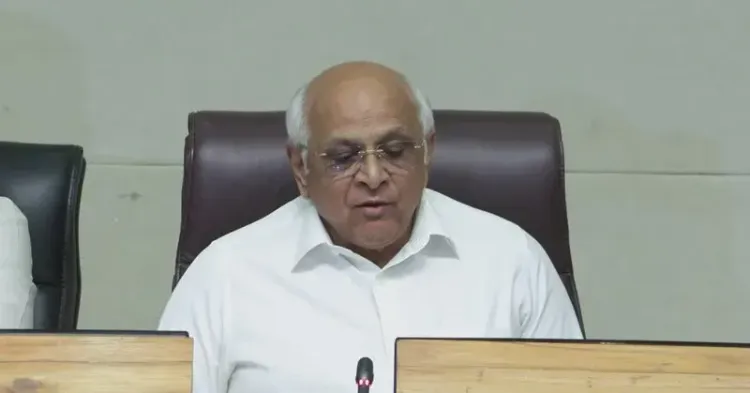 CM Bhupendra Patel Addresses Press on Gujarat's Delayed, Deficient Monsoon