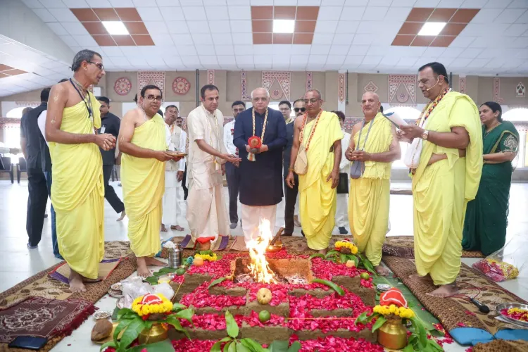 CM Bhupendra Patel at ISKCON Varachha Temple Foundation in Surat