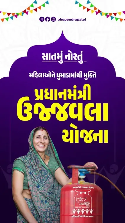 CM Bhupendra Patel invokes Ujjwala Yojana on Navratri's seventh day