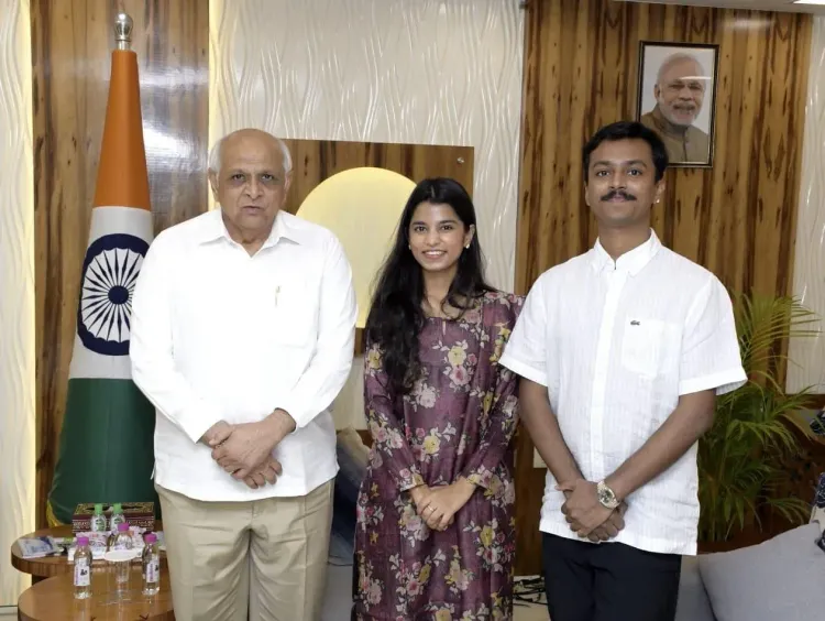 CM Bhupendra Patel meets folk singer-MLA Maithili Thakur in Ahmedabad