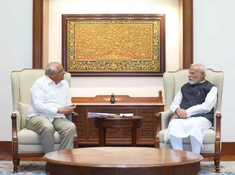 CM Bhupendra Patel Meets PM Modi, Renews Viksit Gujarat Pledge