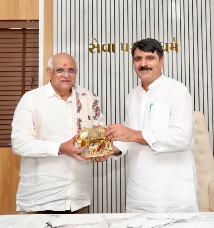 CM Bhupendra Patel Thanks Gujarat Assembly Speaker Shankar Chaudhary
